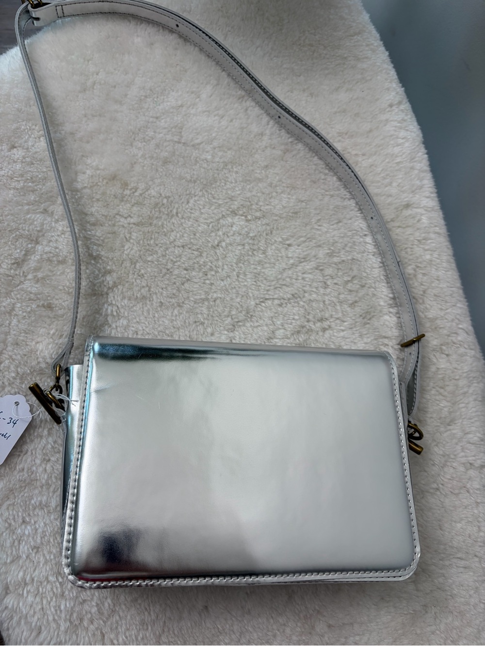 Madewell Metallic Silver Crossbody Bag for Women